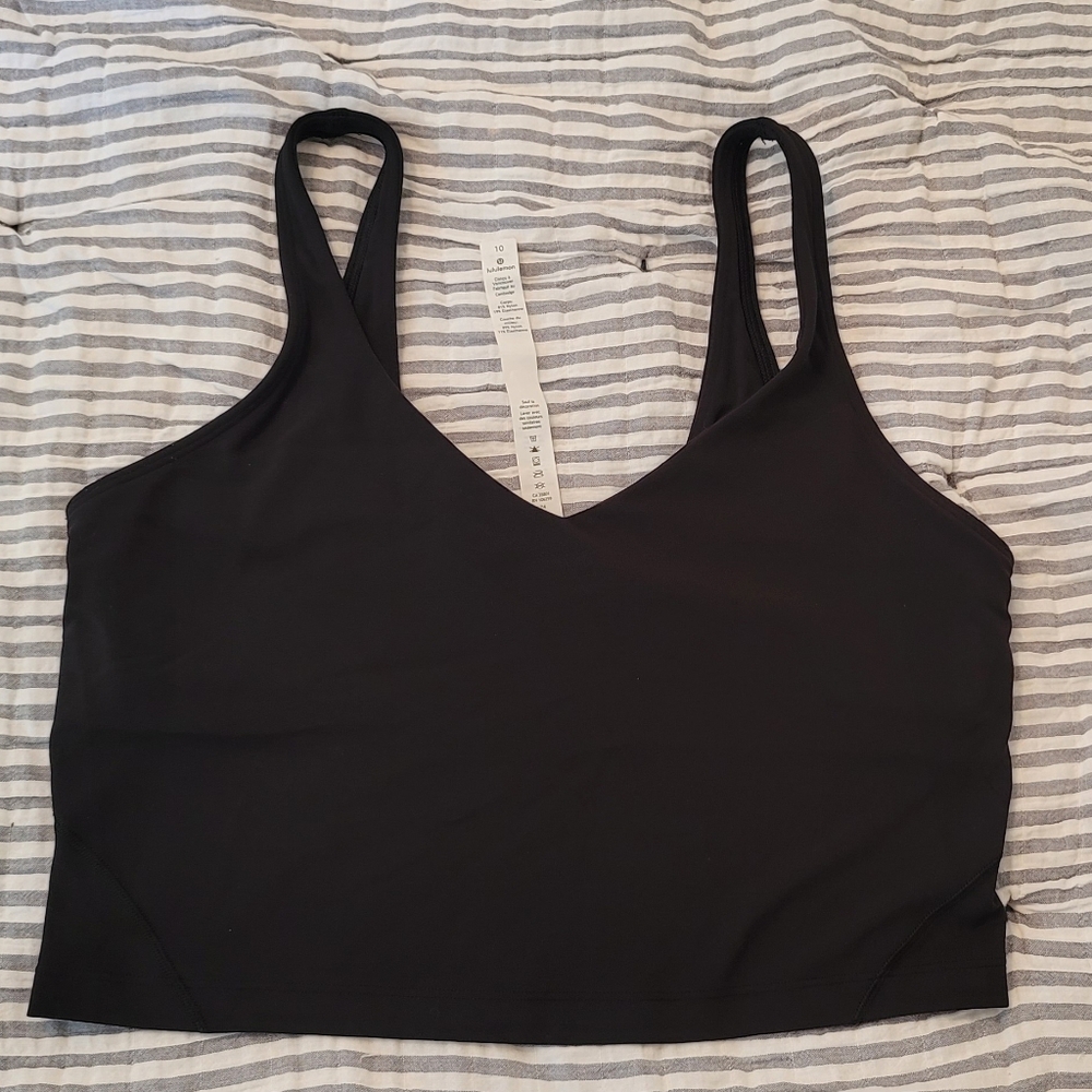 Lululemon Align Cropped Tank with Built-in Bra (No Pads) Size 10